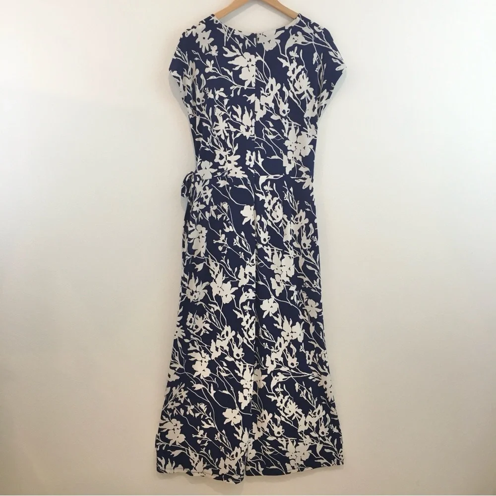 Maggy London | Navy & White Floral Pants Romper